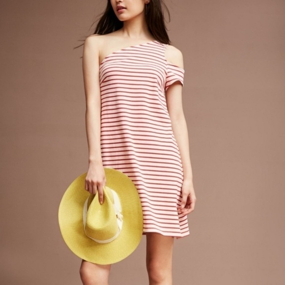 Anthro Maeve Marketa One Cold Shoulder Dress S - Picture 1 of 8
